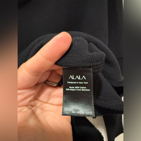 ALALA Exhale Sweatshirt Black Bamboo Oversized , size Small - Picture 8 of 13